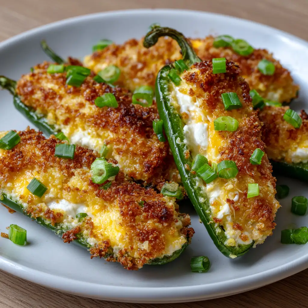 Cheesy Air Fryer Jalapeño Poppers with a Crispy Panko Crust