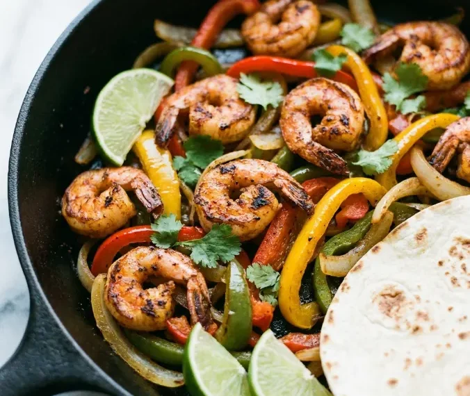 Air fryer Shrimp Fajitas